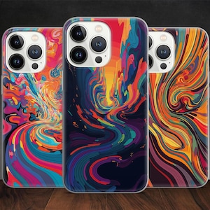 Acid Psychedelic Trippy Surreal Fluid Art Phone Case for iPhone 17 Air 16 15 Pro 14 Plus 13 Pro Max 12 11 SE X Xr Samsung S24 S25 Pixel 9 8