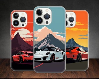 Custodia per telefono per auto sportiva di lusso tedesca 911 GT3 992 918 per iPhone 14 13 Pro Max 12 11 X XS Xr 8 7 6, adatta per Samsung S20 FE, S21 Ultra, Huawei P30