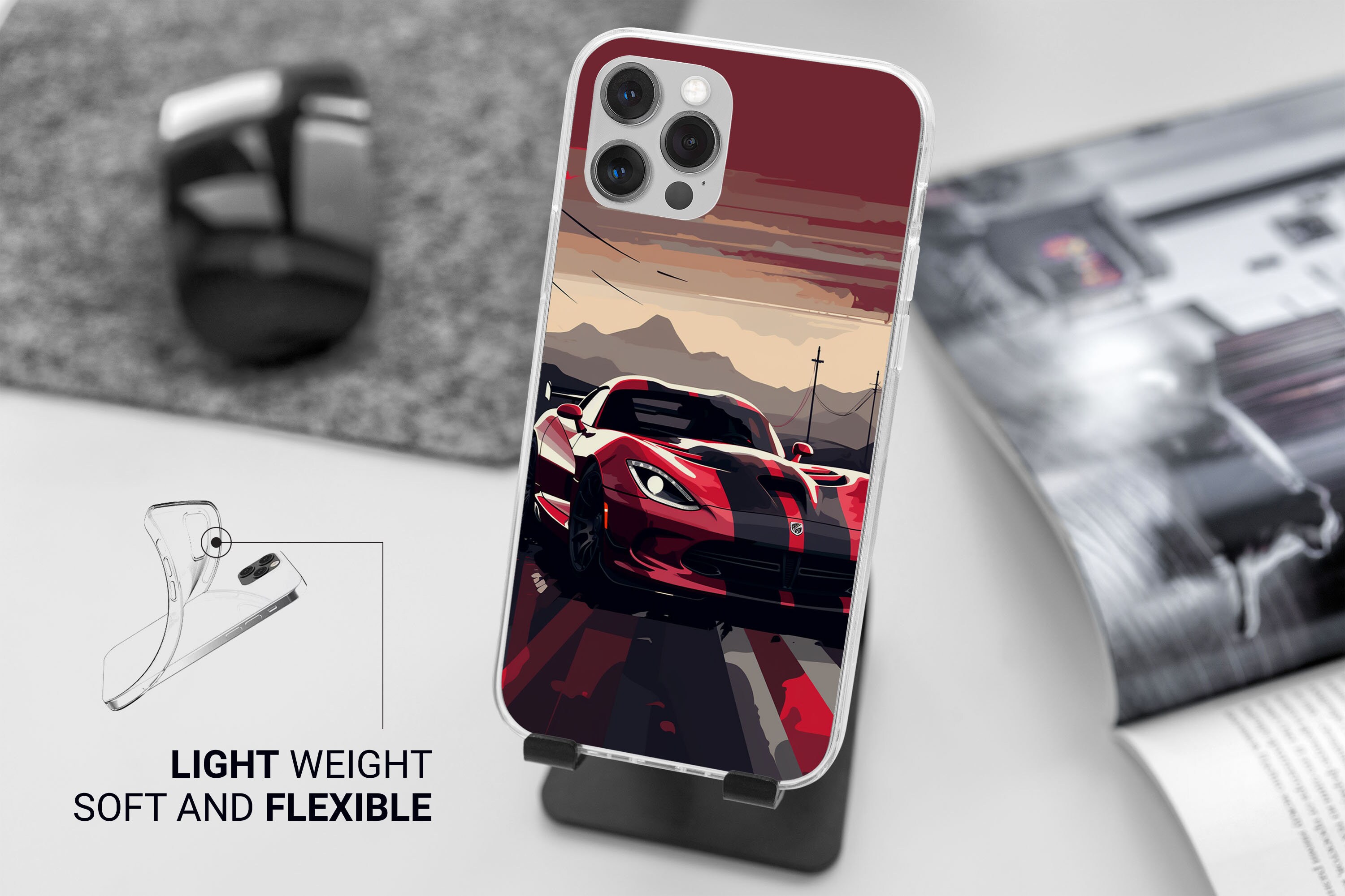 Viper SRT American Luxury Muscle Car Sports Car Phone Case for Etsy