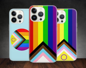 LGBTQ+ Progress Pride Flag Art Love Equality phone case for iPhone 14 13 Pro Max 12 11 X XS, fits Samsung S20 FE, S21 Ultra, A12, Huawei P30