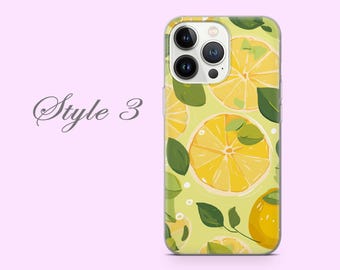 レモン柄 ネイチャースライス ジュースアート 携帯ケース iPhone 16 15