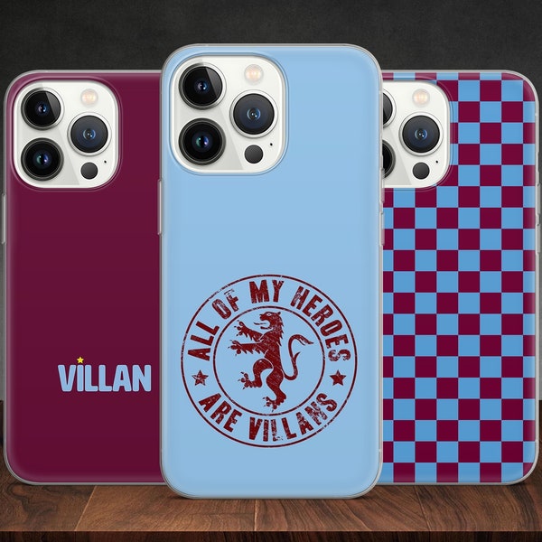 De Villans Fan Football Birmingham Premier League telefoonhoesje voor iPhone 14 13 Pro Max 12 11 X XS 8, geschikt voor Samsung S20 FE, S21 Ultra, Huawei