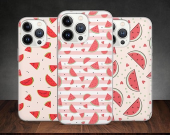 Funda para teléfono con diseño de sandía, fruta dulce, naturaleza y arte para iPhone 14, 13, Pro Max, 12, 11, X, XS, 8, 7, compatible con Samsung S20 Fe, S21 Ultra y Huawei P30 Pro.