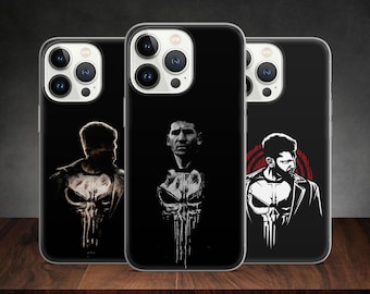 The Punish Frank Castle Hunt Fan Art Series phone case for iPhone 14 13 Pro Max 12 11 X XS 8 7, fits Samsung S20 FE, S21 Ultra, A12, Huawei