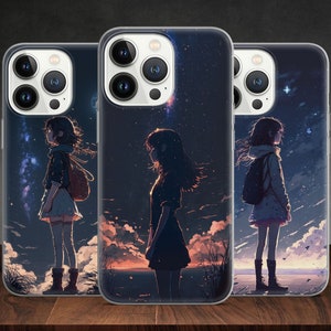 Lo-Fi Lonely Girl Anime Manga phone case for iPhone 14 13 Pro Max 12 11 X XS 8 7, fits Samsung S20 FE, S21 Ultra, A12, Huawei P30 Pro