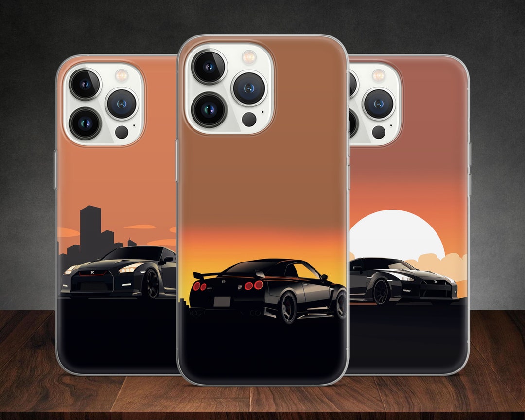Japanese Skyline R35 GTR JDM Drift Sports Car Phone Case for iPhone 14