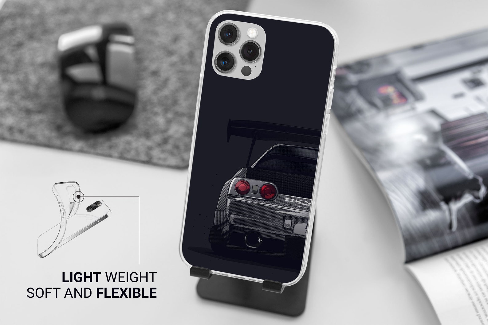 Japanese Skyline R34 JDM Classic Sports Car Phone Case for iPhone 14 13 ...