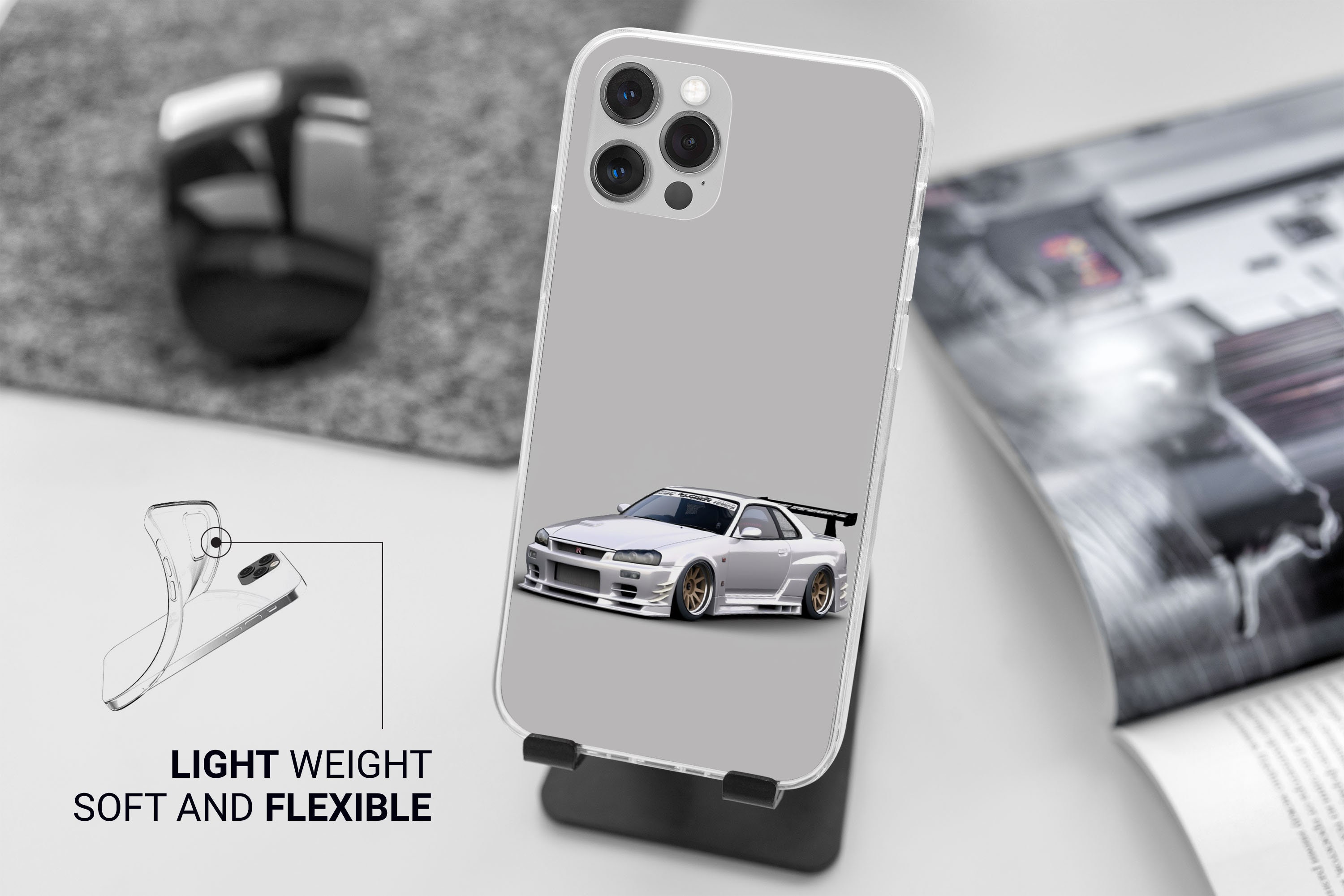 Legendary JDM Skyline R34 Japanese Drift Car Phone Case for