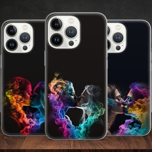 Funda para teléfono LGBTQ+ Lesbian True Love Kiss Pride para iPhone 18 17 16 15 14 13 Pro Max 12 11 SE, compatible con Samsung S26, S25, S24, S23 FE Plus, Pixel