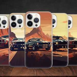 Legendary American Muscle Car Mustang Sports Car phone case for iPhone 14 13 Pro Max 12 11 X XS 8 7, fits Samsung S20 Fe, S21 Ultra, Huawei