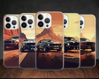 Legendary American Muscle Car Mustang Sports Car phone case for iPhone 14 13 Pro Max 12 11 X XS 8 7, fits Samsung S20 Fe, S21 Ultra, Huawei