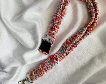 Cotton Scrunchie Lanyard: Breakaway Teacher Badge Holder