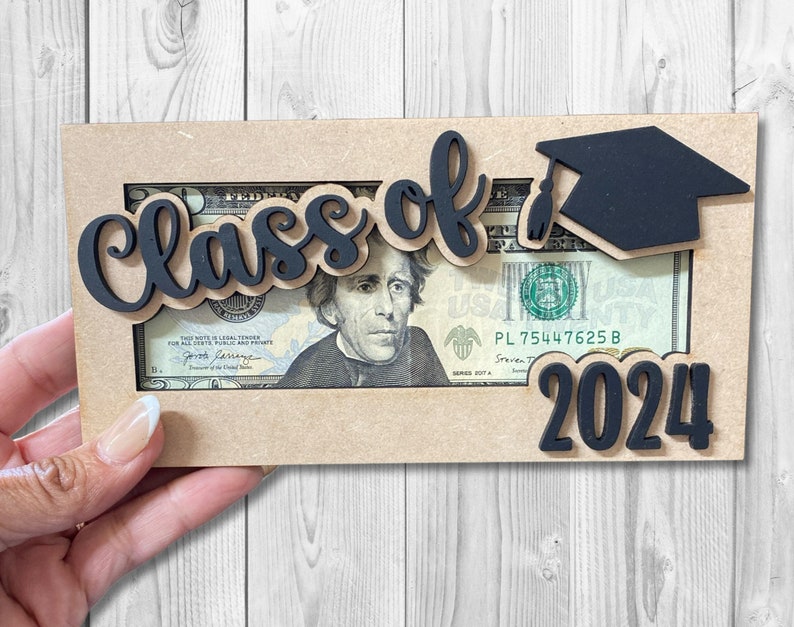Personalized Graduation Money Holder: MDF Wood Gift for Graduates - Etsy