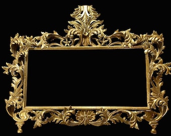 46" x 64" Carved Florentine Frame, Restored, Gilded in genuine 23k Gold Leaf