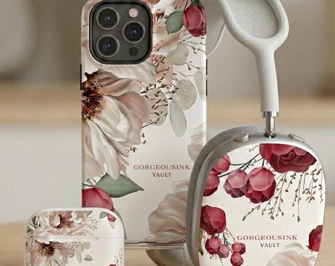 Midnight Bloom Collection - Tech set, Airpods cases + phone case