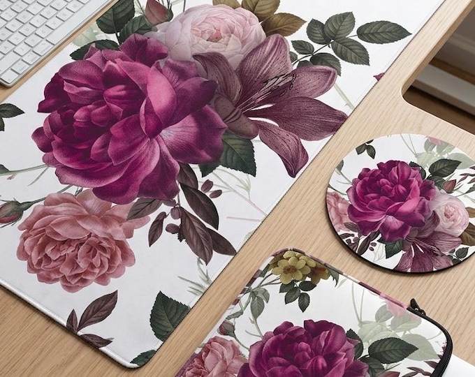 The Duchess Bloom Collection - Desk and mouse pad + laptop sleeve