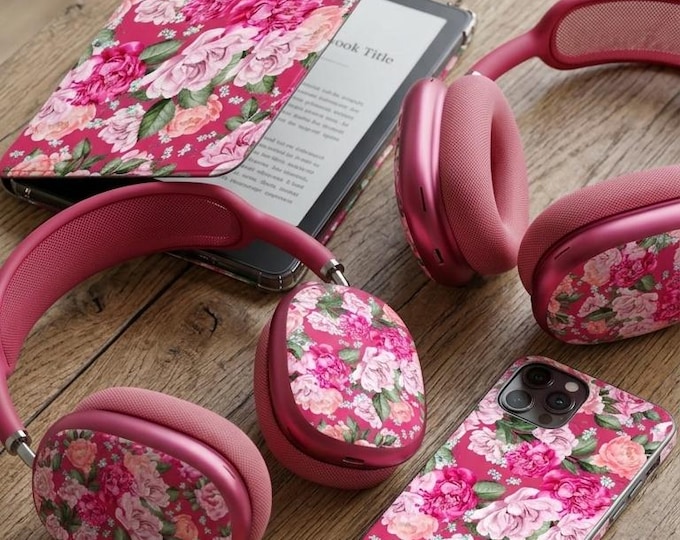 Ivory Bloom Collection - Kindle cover, airpod max shells + phone case