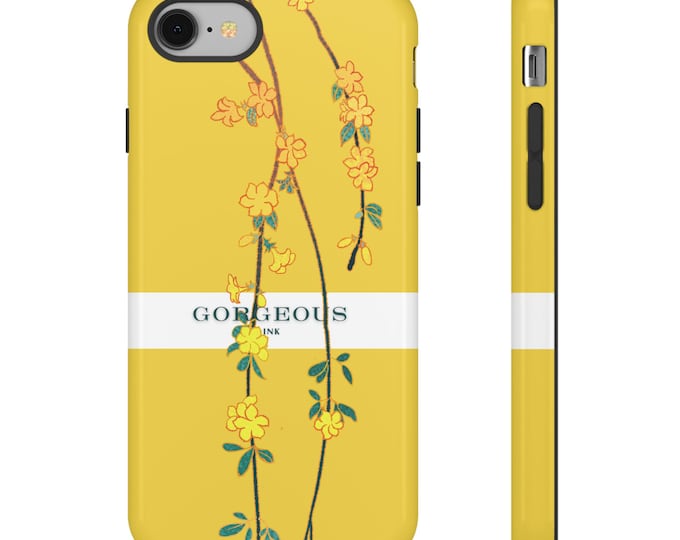 Yellow Floral Vines phone case | Tough Cases