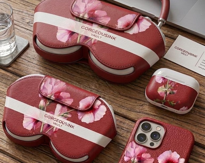 Heirloom Garnet Collection - Tech Set Airpods and Airpods Max shells + Phone case