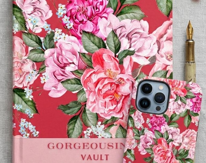 Ivory Bloom Collection - Spiral notebook + phone case