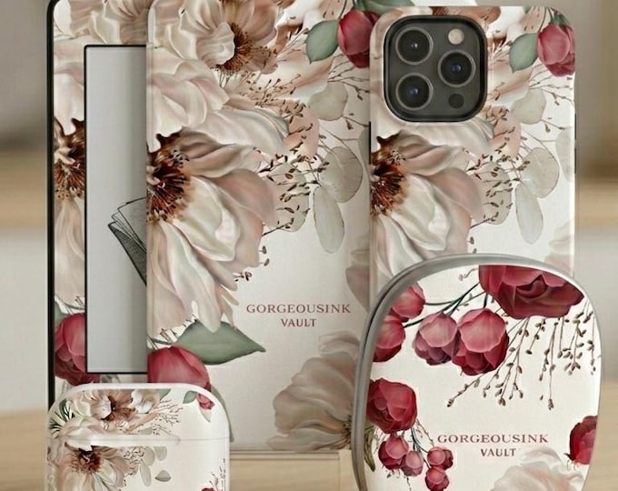 Midnight Bloom Collection - Kindle cover, airpods max shells + phone case