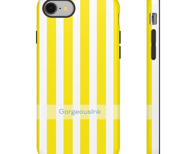Yellow Vertical Stripes Phone Case