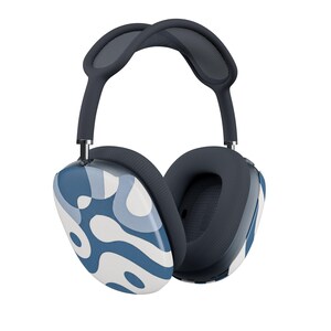 Blue Abstract Swirl Shells compatible with AirPod Max Case | AOP Headphone Covers