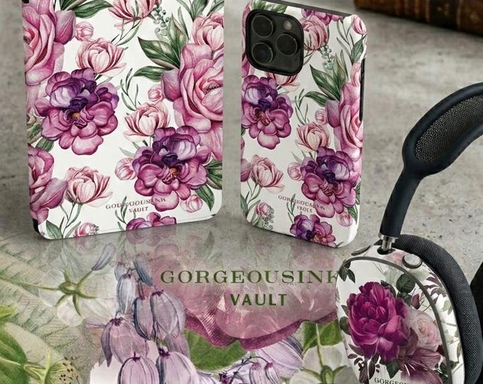 Vivid Flora Collection - Kindle cover, airpod max shells + phone case