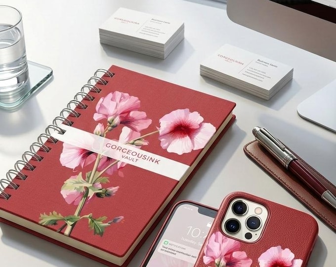 Heirloom Garnet Collection - Spiral Notebook + Phone case