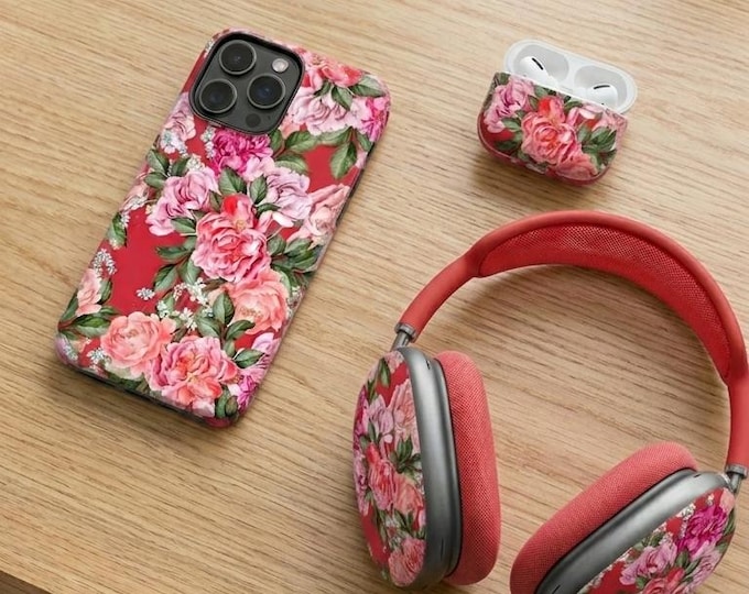 Ivory Bloom Collection - Tech set, Airpods cases + phone case