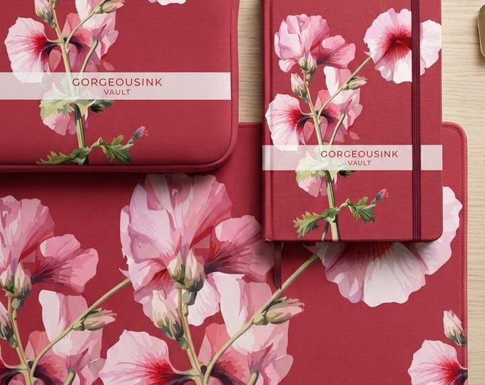 Heirloom Garnet Collection - Desk and mouse pads + laptop sleeve