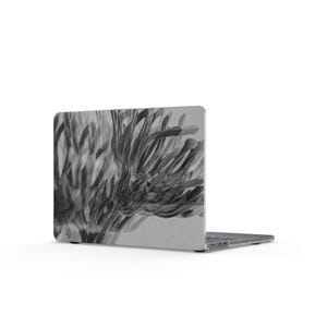 Black Poppy Botanical Case compatible with MacBook | Monochrome Sanctuary Collection Laptop Sleeve