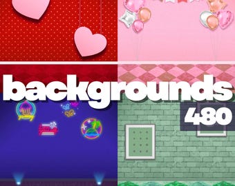 Digital Backgrounds Bundle – 480 JPEG Backgrounds