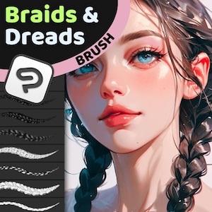 Braids and Dreads Brush Pack: Realistic & Sketchy Hair for Clip Studio Paint (Digital Download)
