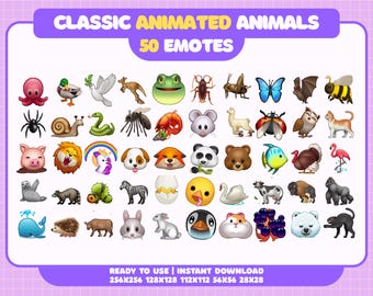 Animated Animal Emotes Pack | Kawaii GIF Stickers for Twitch, Discord & YouTube