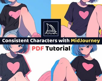 MidJourney Character Consistency Tutorial PDF | AI Character Design Guide, Stable Character Creation for Comics & Social Media