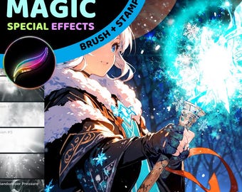 50 Procreate Brushes Lights and Magic Set | Explosions, Sparkle, Shimmer, Glow Effects, Neon, Fairy Dust & Special Effects Kit | Digital Art