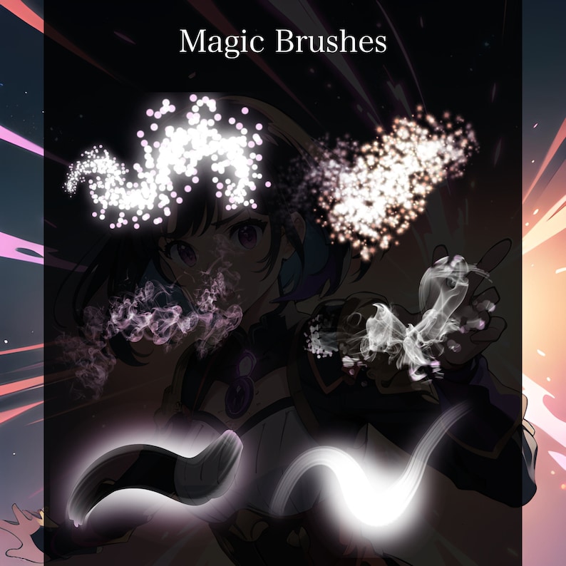 50 Manga Effects Brushes for Procreate Magic Effects Bundle Etsy
