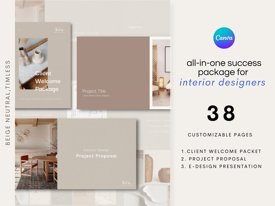 All-In-One Interior Design Template Package Project - Etsy Portugal