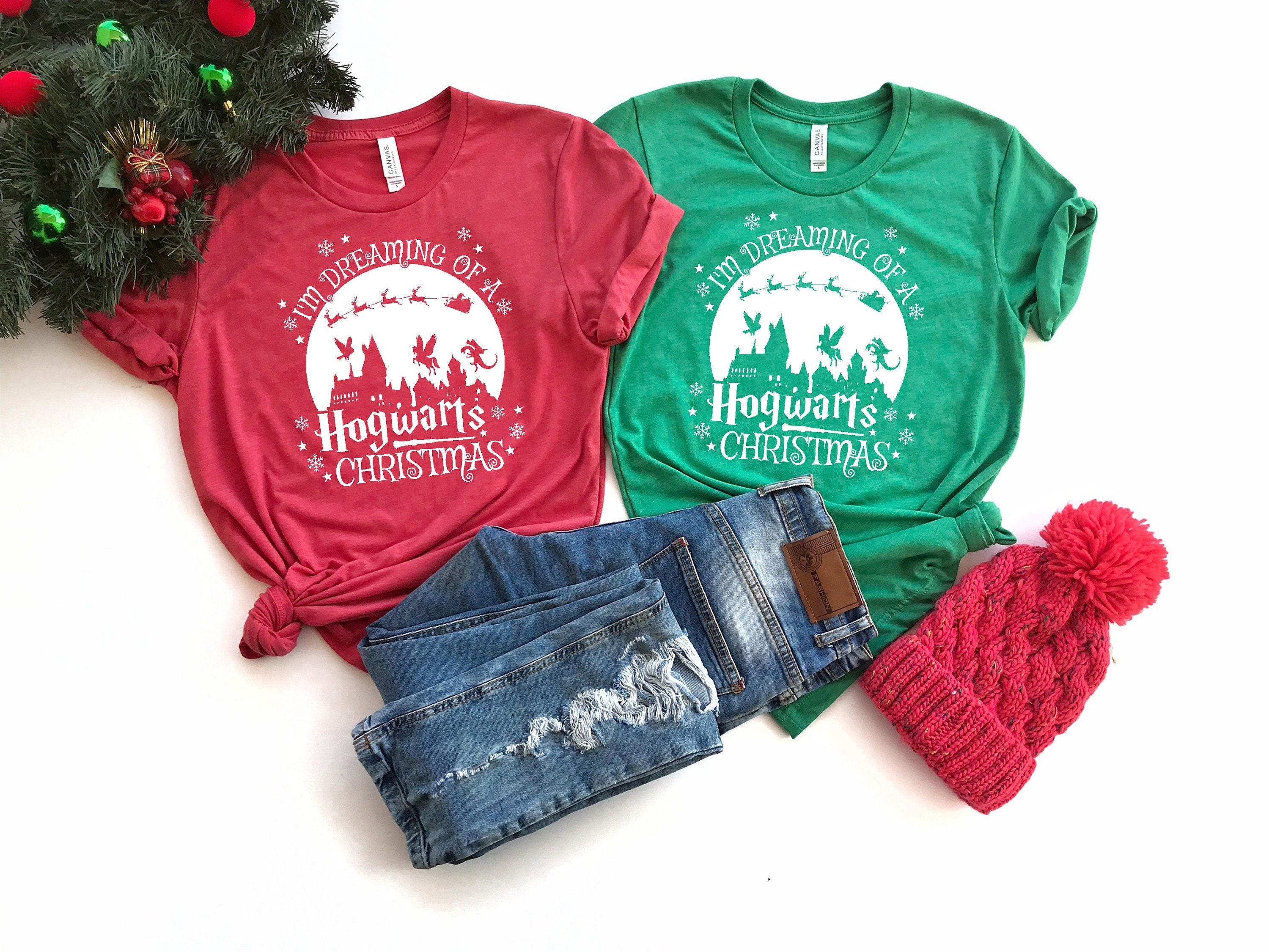 Discover Im Dreaming Of A Christmas Shirt, Wizard Christmas Shirt, Vacation Family Shirts, Funny Christmas Shirt, HP Christmas Shirt