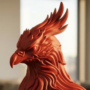 STL-bestand Phoenix Bust, abstracte decoratieve figuur digitale download, 3D-afdrukbaar model
