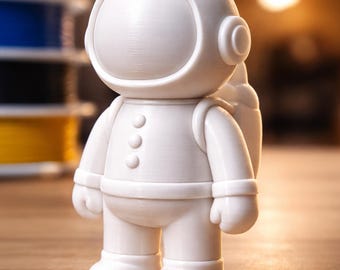 Cute Mini Astronaut Figure 3D Print STL/3MF, Space Themed STL File, Desktop Decor & Keychain, Space Lover Gift