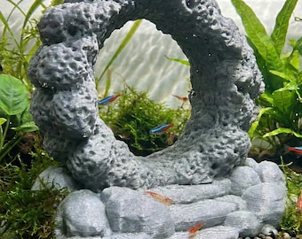 Decorazione per acquario con barriera corallina stampabile in 3D STL, decorazione per grotta ad arco per acquario, download immediato