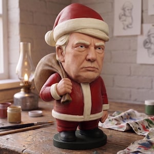 Santa Donaldinho Trompet Brommerige Kerstman Kabouter STL-bestand | Grappig kerstfiguurtje | 3D-print digitale download