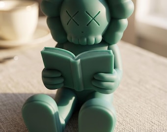 K@WS Style Reading Companion STL , 3D Printable Art Toy Desk Decor, Instant Download Stl