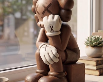 Thinking K@WS Character 3D STL File, Desk Accessory STL, Digital Download for 3D Printing