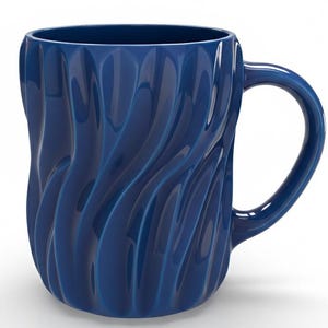 Portabolígrafos con diseño de ondas (STL), impresión 3D escultural moderna, archivo digital 3D