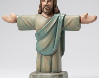 Christ the Redeemer Statue STL File, Jesus Statue 3D Print Model, Rio de Janeiro Monument Digital Download, Religious Home Decor