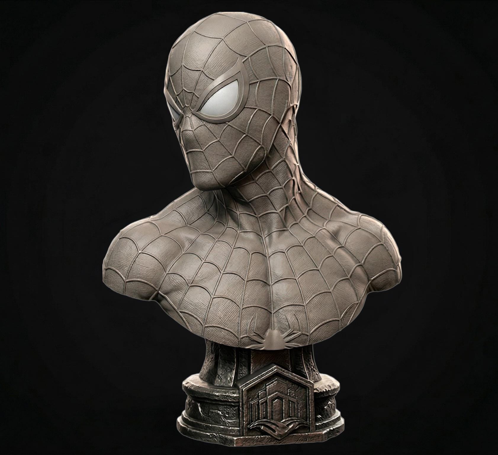 Spider Superhero Bust STL, 3D Print Statue Digital Download, Printable ...