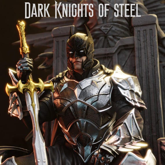 Dark Knight Superhero STL, Digital Printing File, Resin 3D Print Model, High Detail Collectible Figure